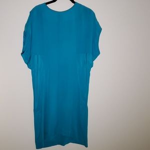 Beautiful silk turquoise shift dress